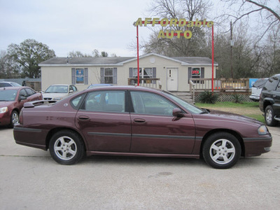 chevrolet impala 2003 red sedan ls gasoline 6 cylinders front wheel drive automatic 77379