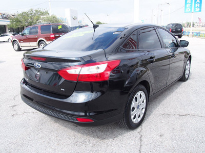 ford focus 2012 black sedan se flex fuel 4 cylinders front wheel drive automatic with overdrive 77539