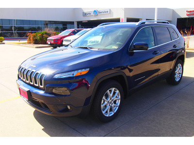 jeep cherokee 2014 dk  blue suv latitude 6 cylinders automatic 77375