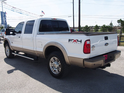 ford f 250 super duty 2011 white king ranch biodiesel 8 cylinders 4 wheel drive automatic 77375
