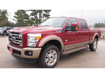 ford f 250 super duty 2014 red king ranch biodiesel 8 cylinders 4 wheel drive automatic 77375