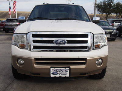 ford expedition 2014 white platinum tric suv king ranch flex fuel 8 cylinders 2 wheel drive automatic 77521