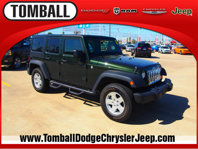jeep wrangler unlimited 2011 green suv sport gasoline 6 cylinders 4 wheel drive 6 speed manual 77375
