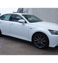 lexus gs 350 2014 white sedan f sport gasoline 6 cylinders rear wheel drive automatic 77074