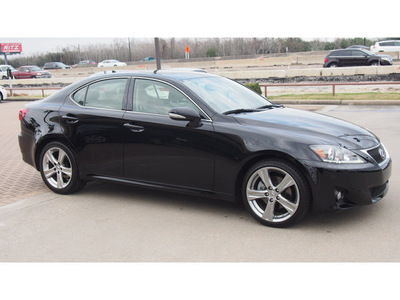 lexus is 250 2012 black sedan 6 cylinders automatic 77546