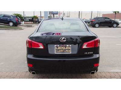 lexus is 250 2012 black sedan 6 cylinders automatic 77546