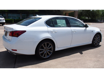 lexus gs 350 2014 white sedan f sport gasoline 6 cylinders rear wheel drive automatic 77074