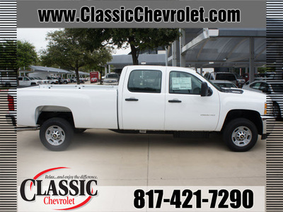 chevrolet silverado 2500hd 2014 white work truck diesel 8 cylinders 2 wheel drive allison 76051