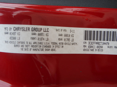 fiat 500 2012 red hatchback 2dr hb pop 4 cylinders 5 speed manual 76108