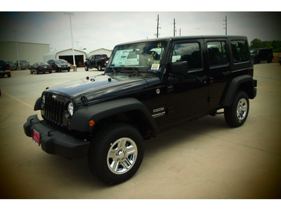 jeep wrangler unlimited 2014 black suv sport gasoline 6 cylinders 4 wheel drive automatic 77375