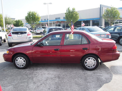 toyota corolla 2002 red sedan gasoline 4 cylinders front wheel drive manual 77099