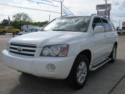 toyota highlander 2003 white suv gasoline 6 cylinders front wheel drive automatic 77379