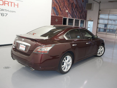 nissan maxima 2014 dk  red sedan 3 5 sv gasoline 6 cylinders front wheel drive automatic 76116