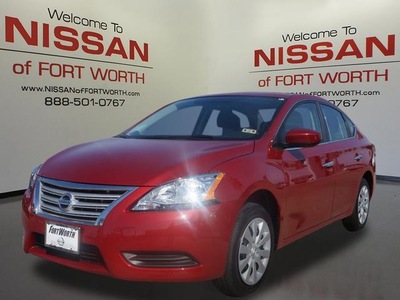 nissan sentra 2014 dk  red sedan sv gasoline 4 cylinders front wheel drive automatic 76116