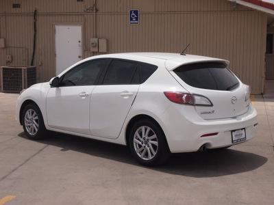 mazda mazda3 2013 white hatchback i touring gasoline 4 cylinders front wheel drive automatic 79110