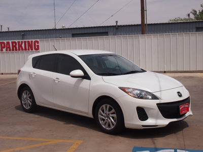 mazda mazda3 2013 white hatchback i touring gasoline 4 cylinders front wheel drive automatic 79110