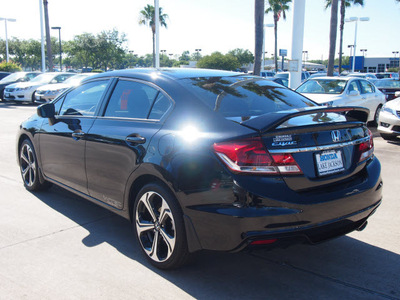 honda civic 2014 black sedan si 4 cylinders manual 77566