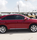 lexus rx 350 2011 red suv 6 cylinders automatic 77074