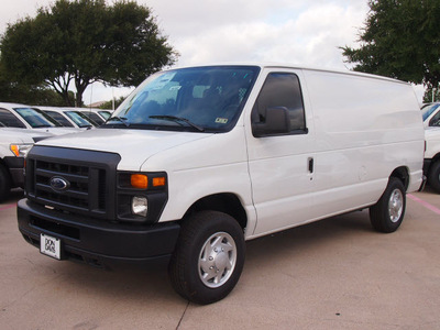 ford e series cargo 2013 white van e 150 flex fuel 8 cylinders rear wheel drive automatic with overdrive 76011