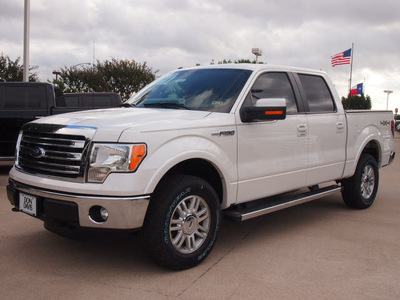 ford f 150 2013 off white lariat flex fuel 8 cylinders 4 wheel drive automatic 76011