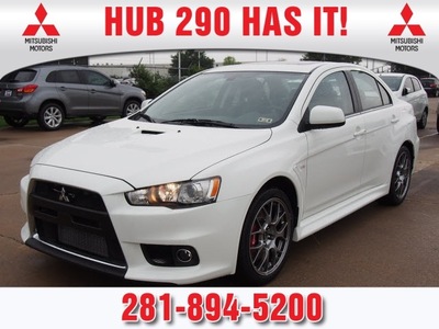 mitsubishi lancer evolution 2014 wicked white sedan mr gasoline 4 cylinders all whee drive not specified 77065