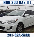 hyundai accent 2014 white sedan gls gasoline 4 cylinders front wheel drive automatic 77065