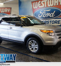 ford explorer 2013 silver suv xlt flex fuel 6 cylinders 2 wheel drive shiftable automatic 75062