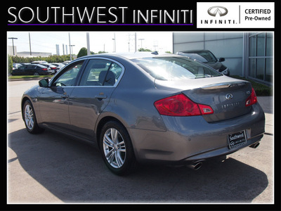 infiniti g37 sedan 2012 gray sedan g gasoline 6 cylinders rear wheel drive shiftable automatic 77074