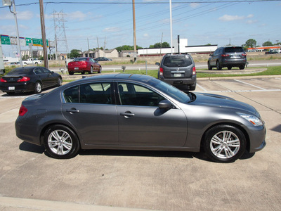 infiniti g37 sedan 2012 gray sedan g gasoline 6 cylinders rear wheel drive shiftable automatic 77074