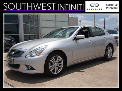 infiniti g37 sedan 2012 silver sedan g gasoline 6 cylinders rear wheel drive shiftable automatic 77074