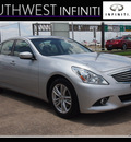 infiniti g37 sedan 2012 silver sedan g gasoline 6 cylinders rear wheel drive shiftable automatic 77074