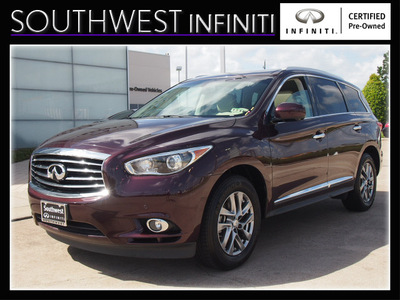 infiniti jx35 2013 midnight garnet suv c gasoline 6 cylinders front wheel drive cvt 77074