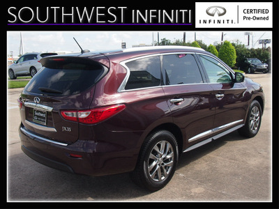 infiniti jx35 2013 midnight garnet suv c gasoline 6 cylinders front wheel drive cvt 77074