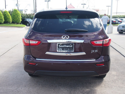 infiniti jx35 2013 midnight garnet suv c gasoline 6 cylinders front wheel drive cvt 77074