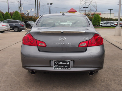 infiniti g37 sedan 2012 gray sedan g gasoline 6 cylinders rear wheel drive shiftable automatic 77074