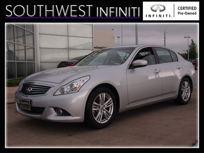 infiniti g37 sedan 2011 silver sedan g gasoline 6 cylinders rear wheel drive shiftable automatic 77074