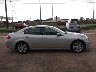 infiniti g37 sedan 2011 silver sedan g gasoline 6 cylinders rear wheel drive shiftable automatic 77074