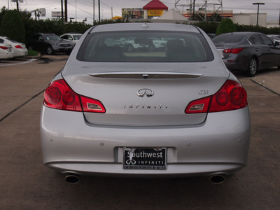 infiniti g37 sedan 2011 silver sedan g gasoline 6 cylinders rear wheel drive shiftable automatic 77074