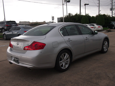 infiniti g37 sedan 2011 silver sedan g gasoline 6 cylinders rear wheel drive shiftable automatic 77074