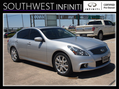 infiniti g37 sedan 2011 silver sedan g gasoline 6 cylinders rear wheel drive shiftable automatic 77074