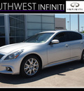 infiniti g37 sedan 2011 silver sedan g gasoline 6 cylinders rear wheel drive shiftable automatic 77074