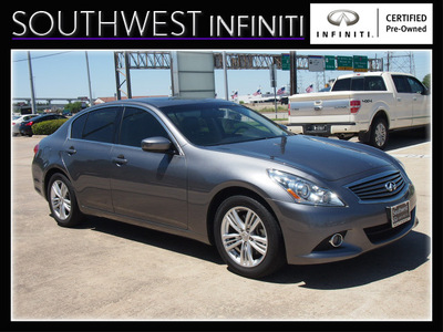 infiniti g37 sedan 2011 gray sedan g gasoline 6 cylinders rear wheel drive shiftable automatic 77074