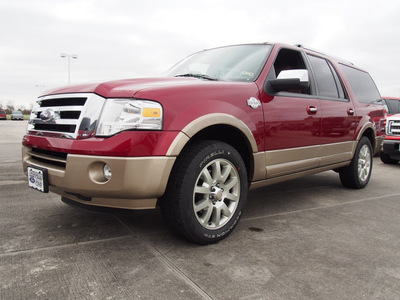 ford expedition el 2014 ruby red tinted cle suv king ranch flex fuel 8 cylinders 2 wheel drive automatic 77521