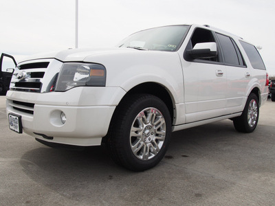 ford expedition 2014 white platinum tric suv limited flex fuel 8 cylinders 2 wheel drive automatic 77521