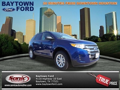 ford edge 2014 blue se gasoline 6 cylinders front wheel drive shiftable automatic 77521