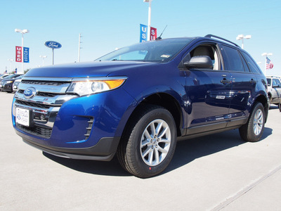 ford edge 2014 blue se gasoline 6 cylinders front wheel drive shiftable automatic 77521