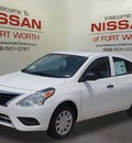 nissan versa 2015 white sedan s gasoline 4 cylinders front wheel drive 5 speed manual 76116