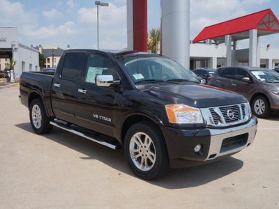 nissan titan 2014 black sl flex fuel 8 cylinders 2 wheel drive automatic 76116