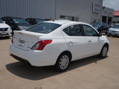 nissan versa 2015 white sedan sv gasoline 4 cylinders front wheel drive automatic 76116