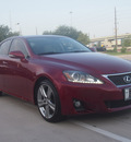 lexus is 250 2012 red sedan gasoline 6 cylinders rear wheel drive automatic 77074